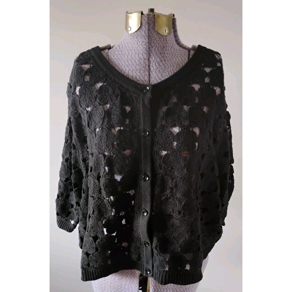 NWT Torrid Cardigan Sweater Crochet Lace Crop Short Sleeve Plus Size 2X